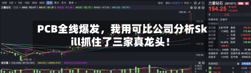 PCB全线爆发	，我用可比公司分析Skill抓住了三家真龙头！-第2张图片