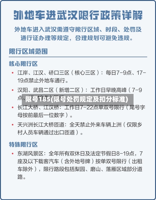 限号185(限号处罚规定及扣分标准)-第2张图片
