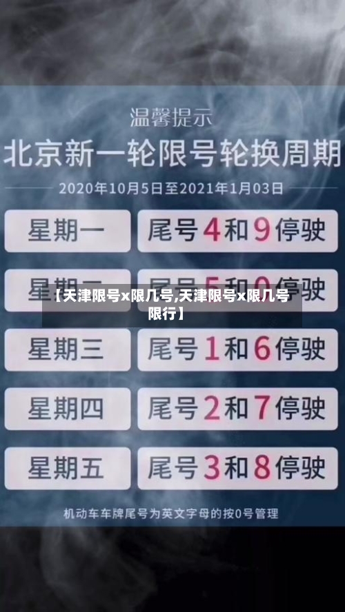 【天津限号x限几号,天津限号x限几号限行】