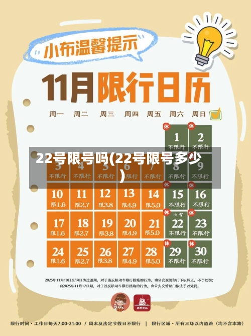 22号限号吗(22号限号多少)