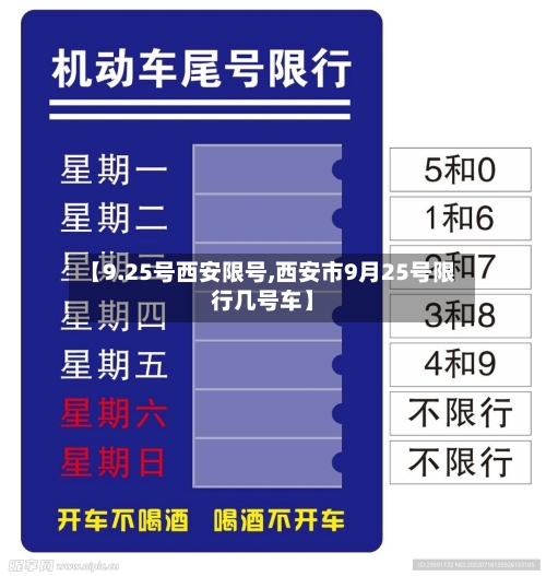 【9.25号西安限号,西安市9月25号限行几号车】